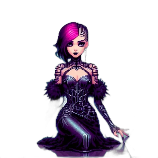 dress, jewelry, pixel art, fantasy art transparent PNG cut-out