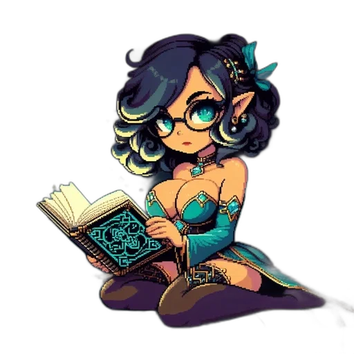 dress, crown, jewelry, staff transparent PNG cut-out