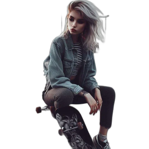 jacket, shoes, hair, robot transparent PNG cut-out