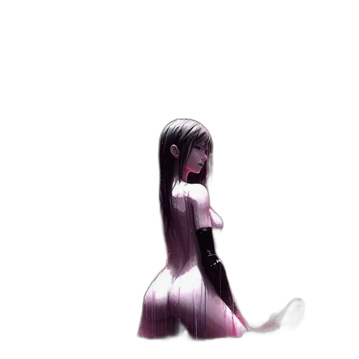 dress, creature, robot, hair transparent PNG cut-out