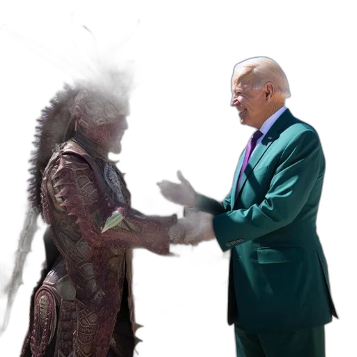 jacket, creature, dragon, staff transparent PNG cut-out