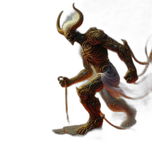creature, staff, dragon, robot transparent PNG cut-out