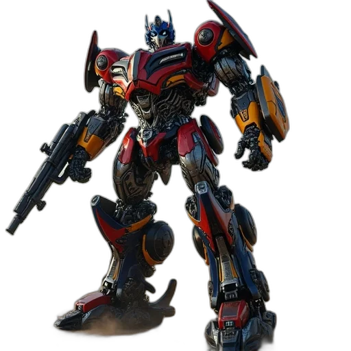 robot, weapon, concept art, 3d render transparent PNG cut-out