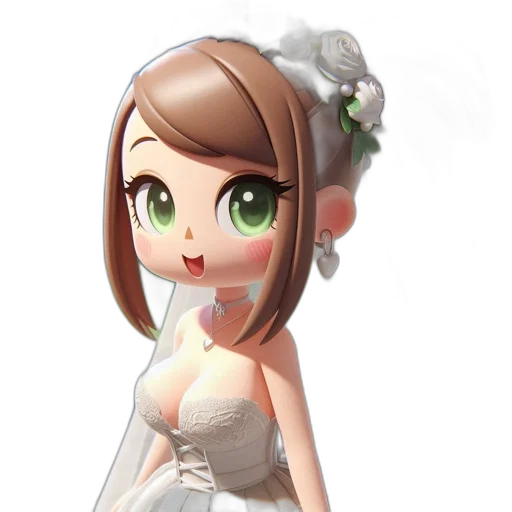 dress, staff, face, jewelry transparent PNG cut-out