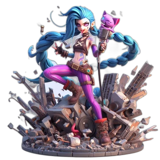 concept art, 3d render, fantasy art, cyberpunk transparent PNG cut-out