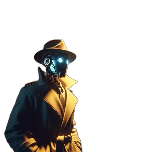 jacket, mask, robot, staff transparent PNG cut-out