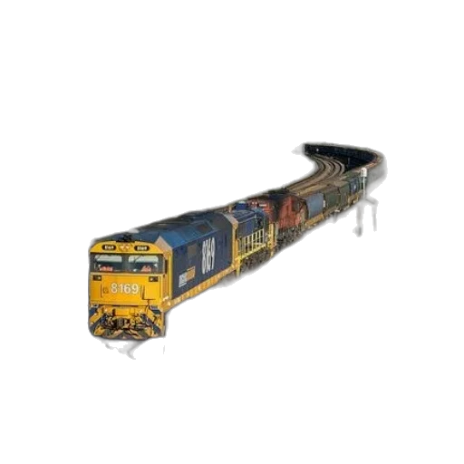 photorealistic, 3d render, yellow, train transparent PNG cut-out