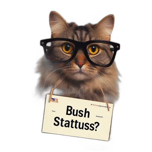 staff, distinctive, yellow-eyed, cat transparent PNG cut-out