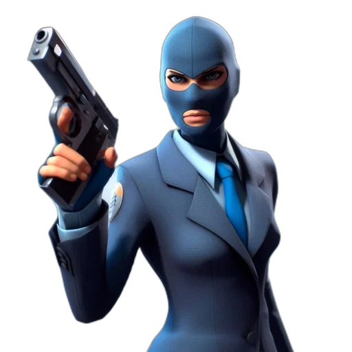 weapon, mask, jacket, face transparent PNG cut-out