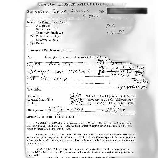 document, titled, depuy, inc transparent PNG cut-out