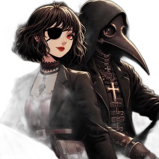 mask, jacket, face, staff transparent PNG cut-out
