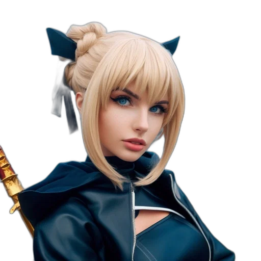staff, weapon, jacket, face transparent PNG cut-out