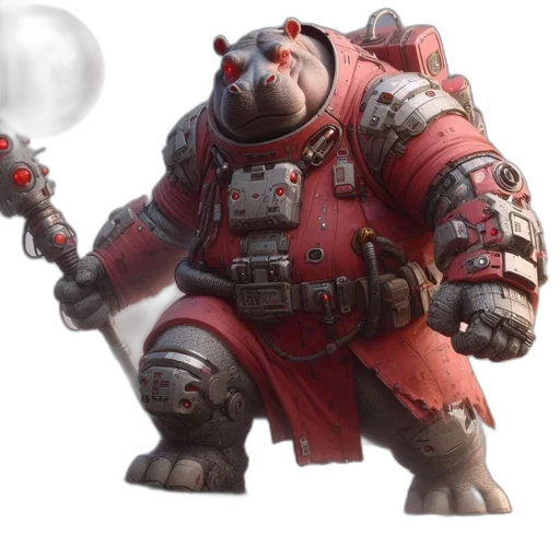 robot, weapon, staff, creature transparent PNG cut-out