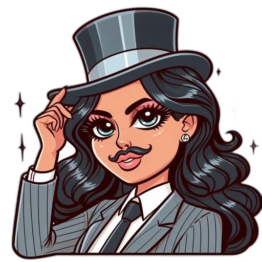 hat, staff, cartoon, comic book art transparent PNG cut-out
