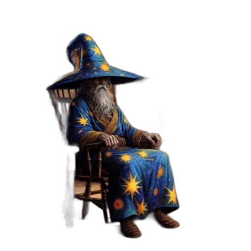 staff, hat, dress, mask transparent PNG cut-out