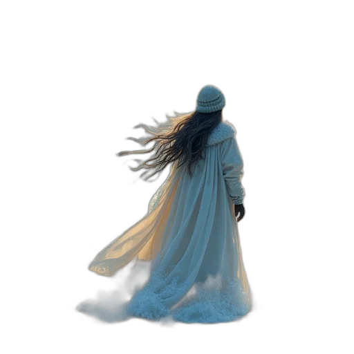 dress, creature, mask, hair transparent PNG cut-out