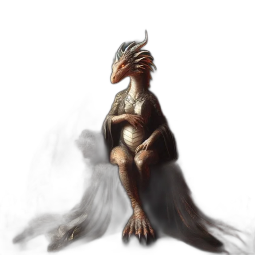 dragon, creature, dress, animal transparent PNG cut-out