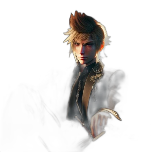 jacket, staff, face, weapon transparent PNG cut-out