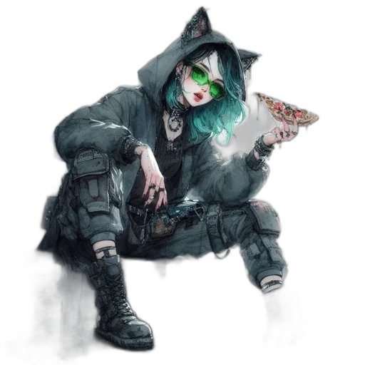 jacket, mask, cyberpunk, concept art transparent PNG cut-out