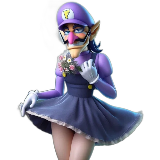dress, mask, hat, staff transparent PNG cut-out