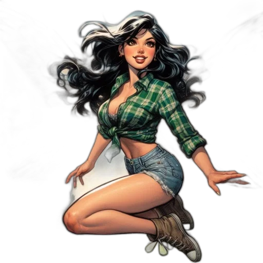 comic book art, concept art, cartoon, fantasy art transparent PNG cut-out