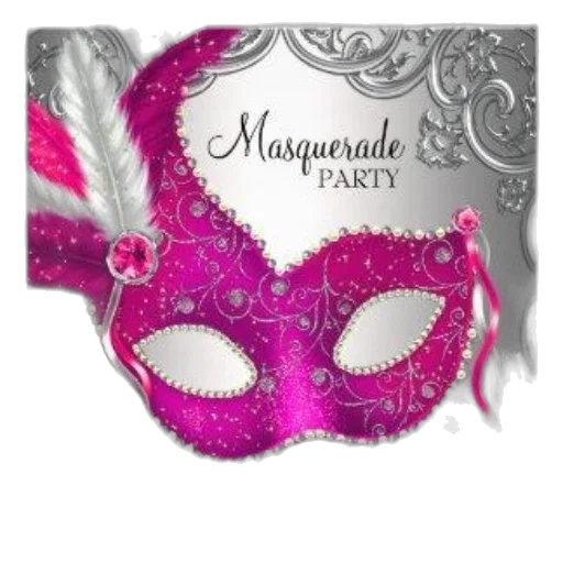 mask, masquerade, party, invitation transparent PNG cut-out