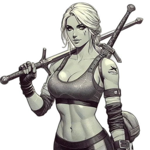 weapon, sword, staff, comic book art transparent PNG cut-out