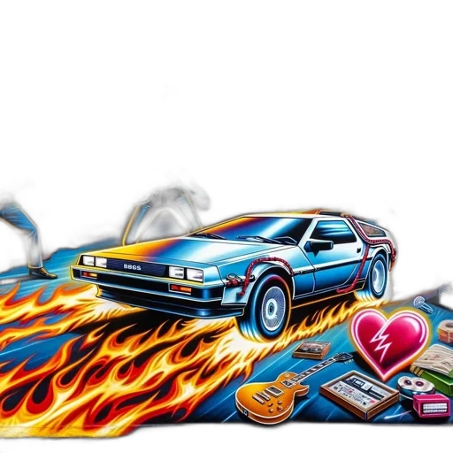 car, concept art, comic book art, photorealistic transparent PNG cut-out