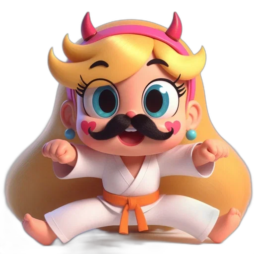 staff, crown, creature, 3d render transparent PNG cut-out