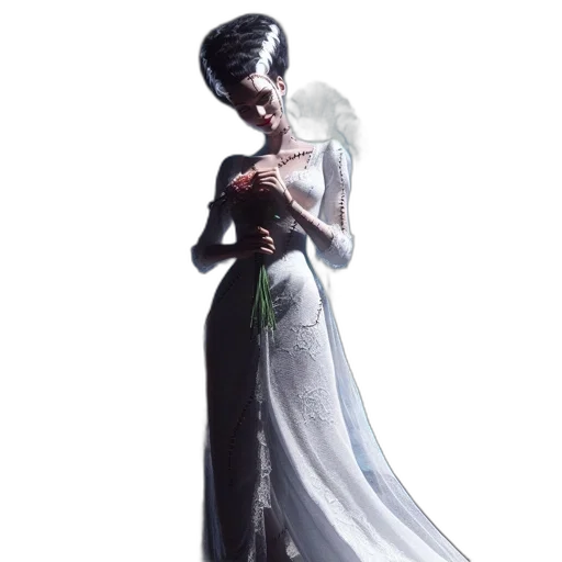 dress, staff, crown, jewelry transparent PNG cut-out