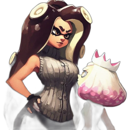 dress, staff, weapon, hat transparent PNG cut-out