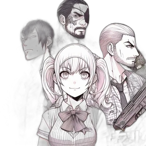 staff, face, concept art, anime transparent PNG cut-out