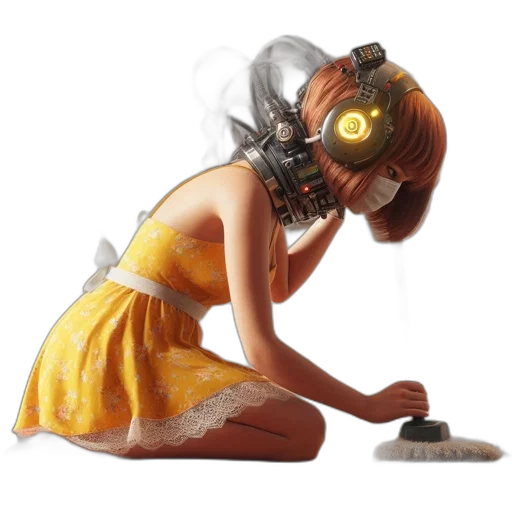 mask, robot, dress, shoes transparent PNG cut-out