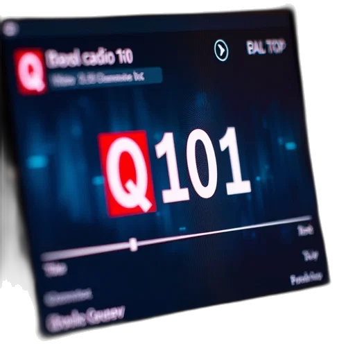 photo, radio, screen, q101 transparent PNG cut-out