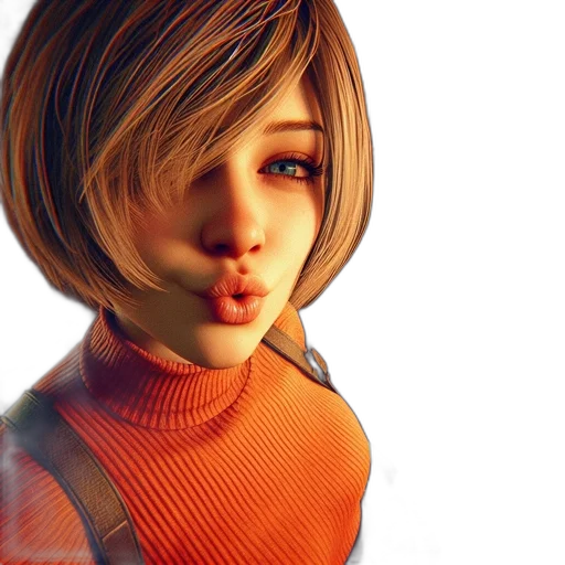 face, 3d render, photorealistic, concept art transparent PNG cut-out