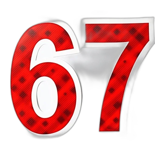 3d render, number, decorated, pattern transparent PNG cut-out