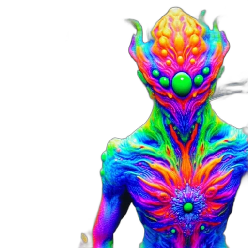 creature, mask, concept art, 3d render transparent PNG cut-out
