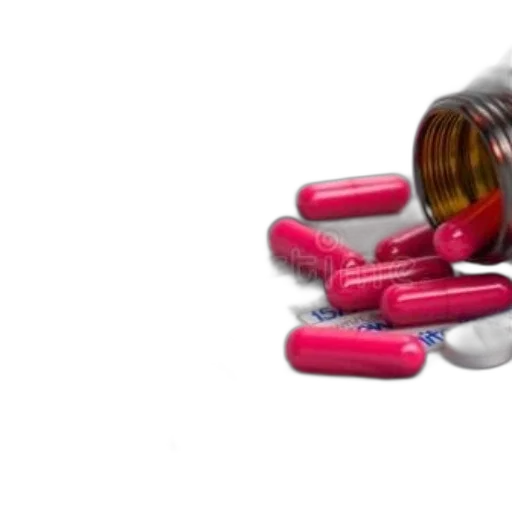 prescription, medication, pink, capsules transparent PNG cut-out