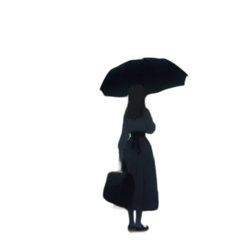 umbrella, hat, dress, staff transparent PNG cut-out