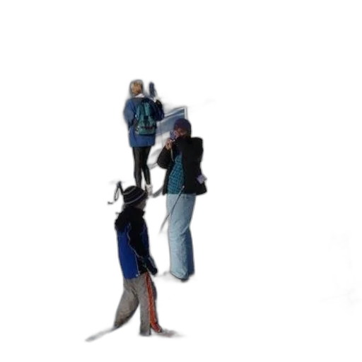staff, umbrella, jacket, robot transparent PNG cut-out