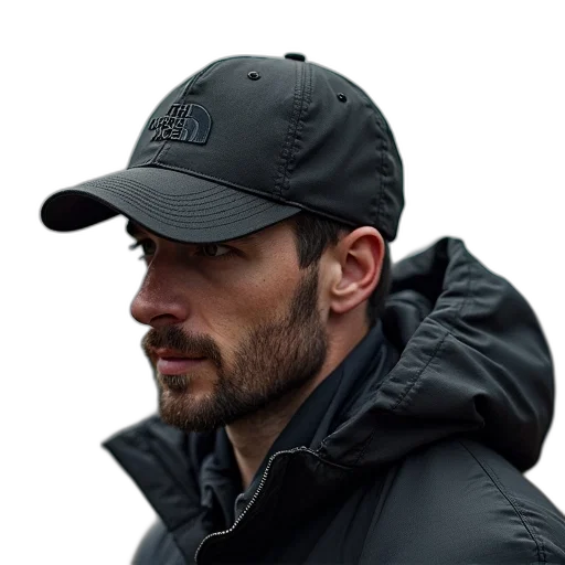 jacket, hat, staff, face transparent PNG cut-out