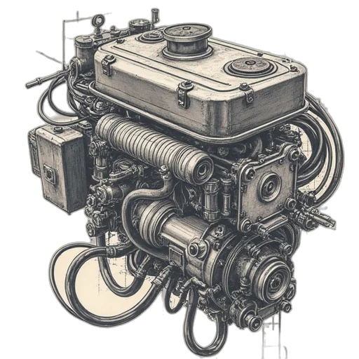 car, robot, weapon, pencil sketch transparent PNG cut-out