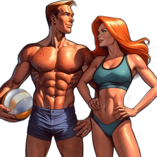 comic book art, concept art, cartoon, fantasy art transparent PNG cut-out
