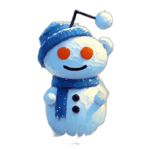 robot, hat, staff, creature transparent PNG cut-out