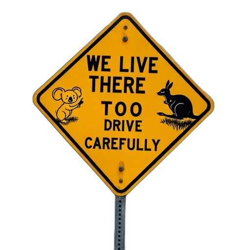 car, yellow, sign, black transparent PNG cut-out
