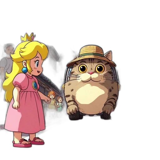 hat, dress, crown, staff transparent PNG cut-out