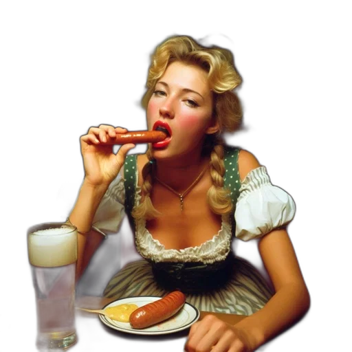 food, dress, photorealistic, oil painting transparent PNG cut-out