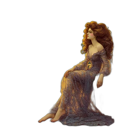 dress, fantasy art, concept art, oil painting transparent PNG cut-out