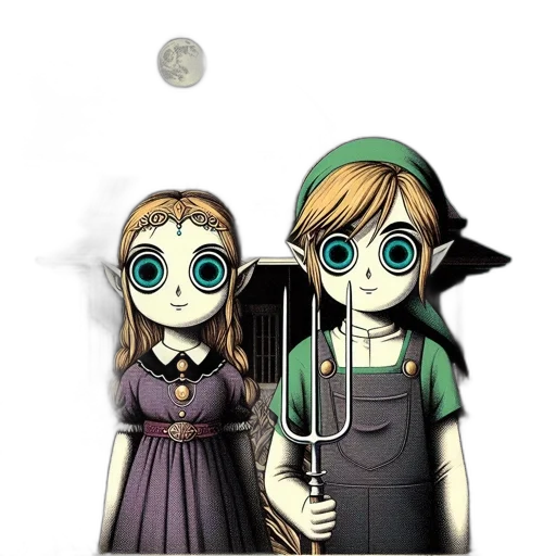 mask, staff, dress, pixel art transparent PNG cut-out