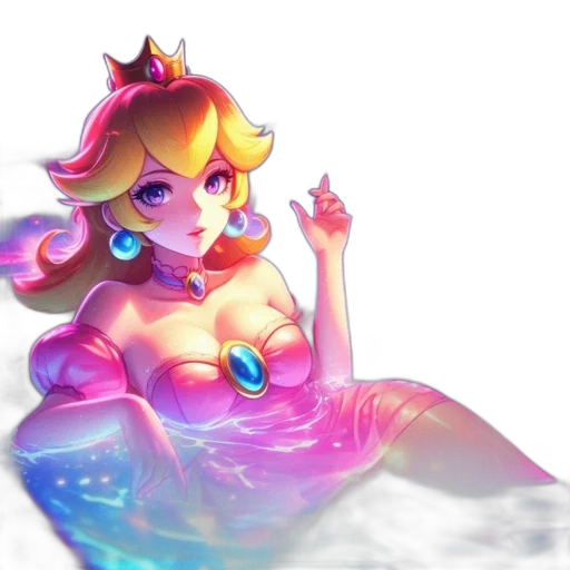 crown, dress, staff, pixel art transparent PNG cut-out